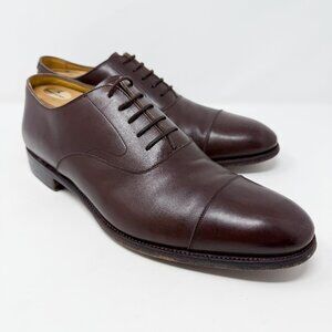 Meermin Brown Leather Oxford Cap Toe Dress Shoes Men's Size 11.5 Made in Spain